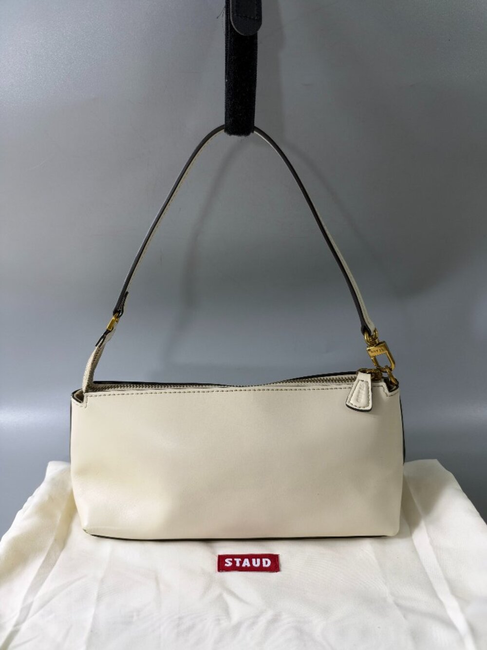 Authentic Staud Off-White Kaia Shoulder Bag